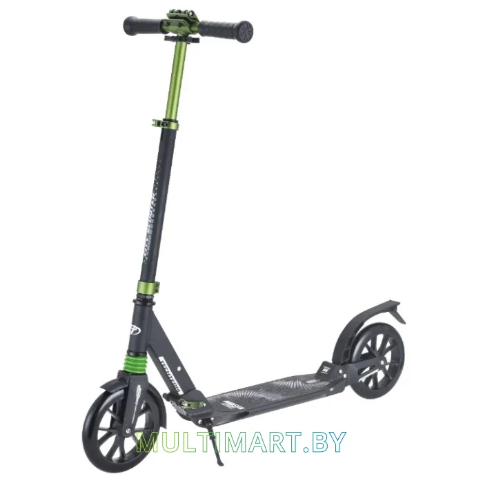 Самокат Tech Team City Scooter 2021 (черный/салатовый)
